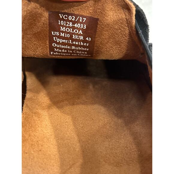 Olukai Moloa Slip-On Loafer Slipper Shoes Men's 10M Black Waxed Nubuck Leather - Picture 7 of 10